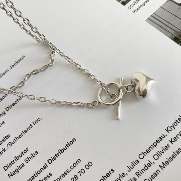 NEW LOVE HEART 925 STERLING SILVER NECKLACE, NICE NECKLACE, CUTE NECKLACE - Picture 5 of 6